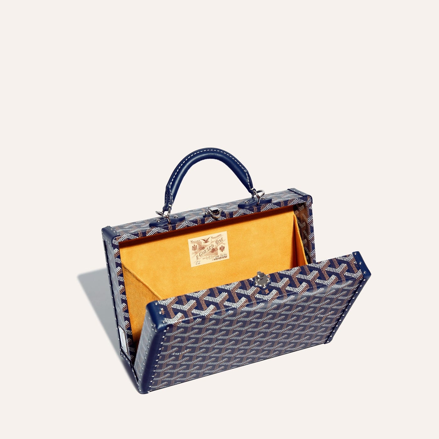 Goyard Grand Hôtel Trunk Bag Navy Blue - Image 4